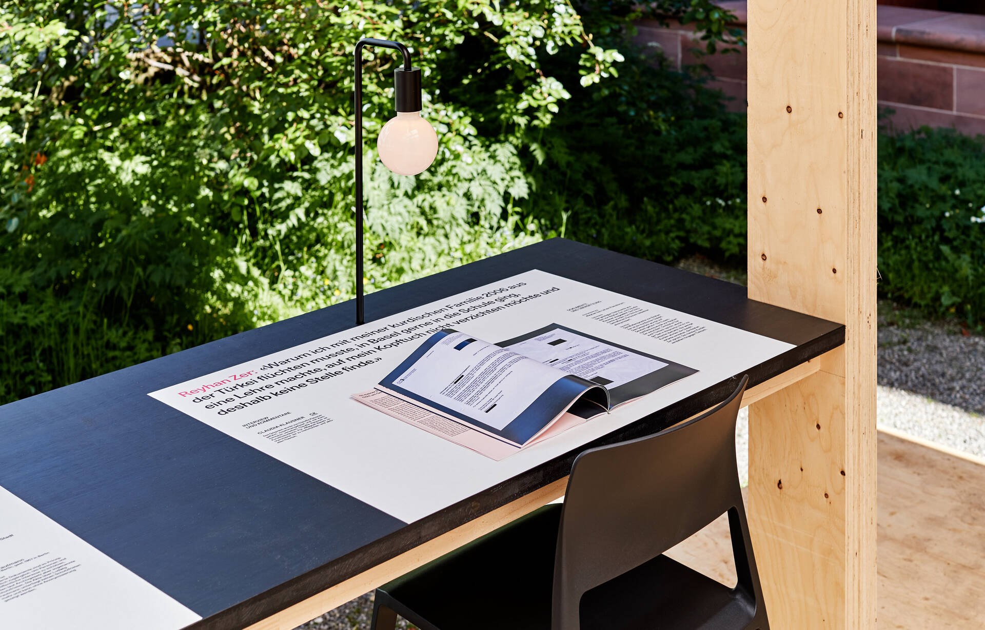 Ausstellungsgrafik &raquo;Magnet Basel &ndash; Migration im Dreil&auml;ndereck&laquo; f&uuml;r das Team Stratenwerth, Basel