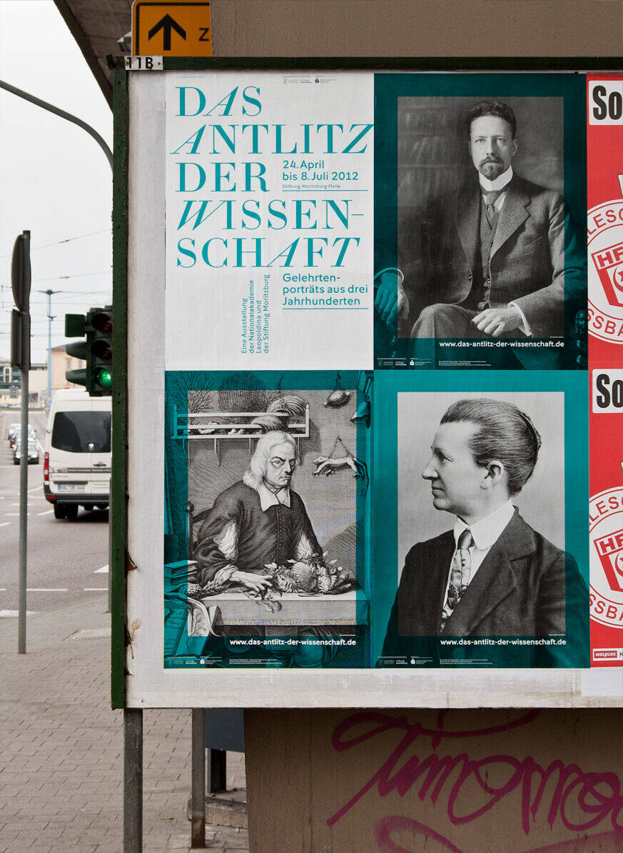 Visuelle Identit&auml;t zur Ausstellung &raquo;Das Antlitz der Wissenschaft&laquo; f&uuml;r die Leopoldina &ndash; Nationale Akademie der Wissenschaften, Halle