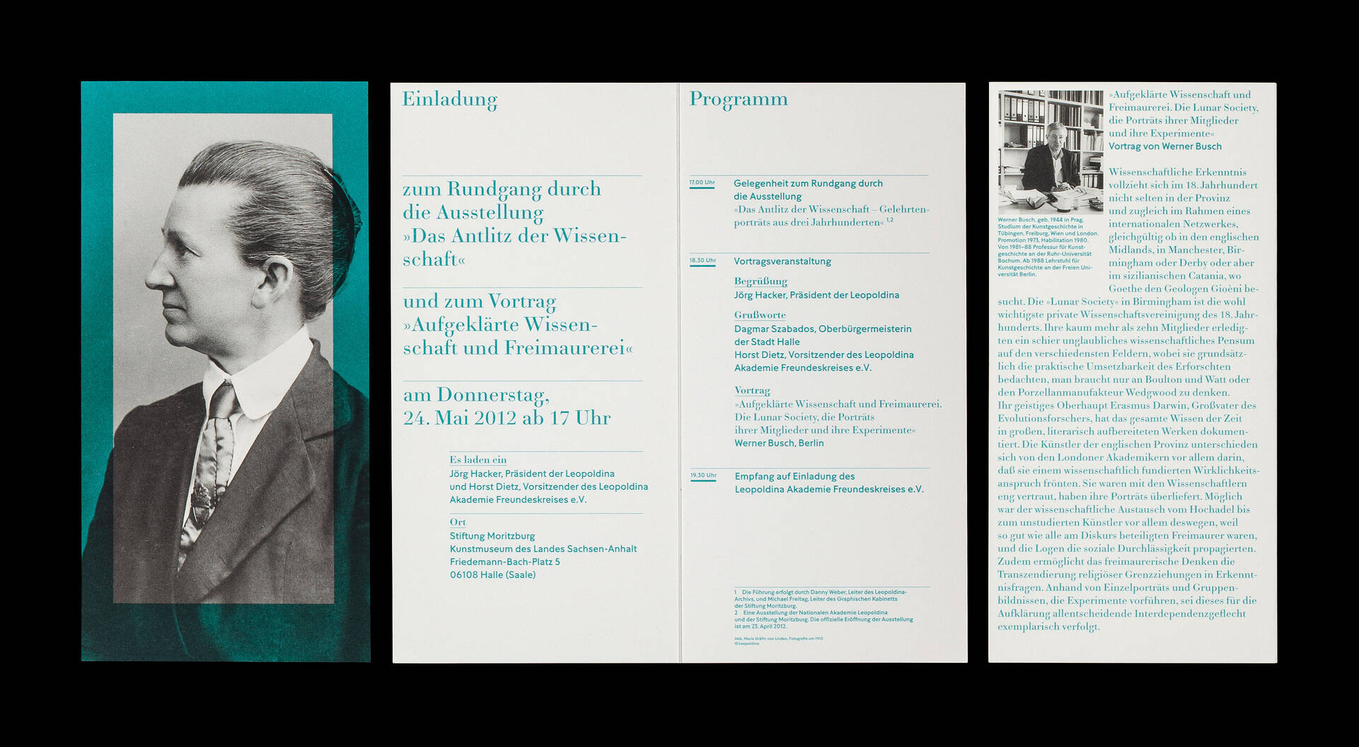Visuelle Identit&auml;t zur Ausstellung &raquo;Das Antlitz der Wissenschaft&laquo; f&uuml;r die Leopoldina &ndash; Nationale Akademie der Wissenschaften, Halle