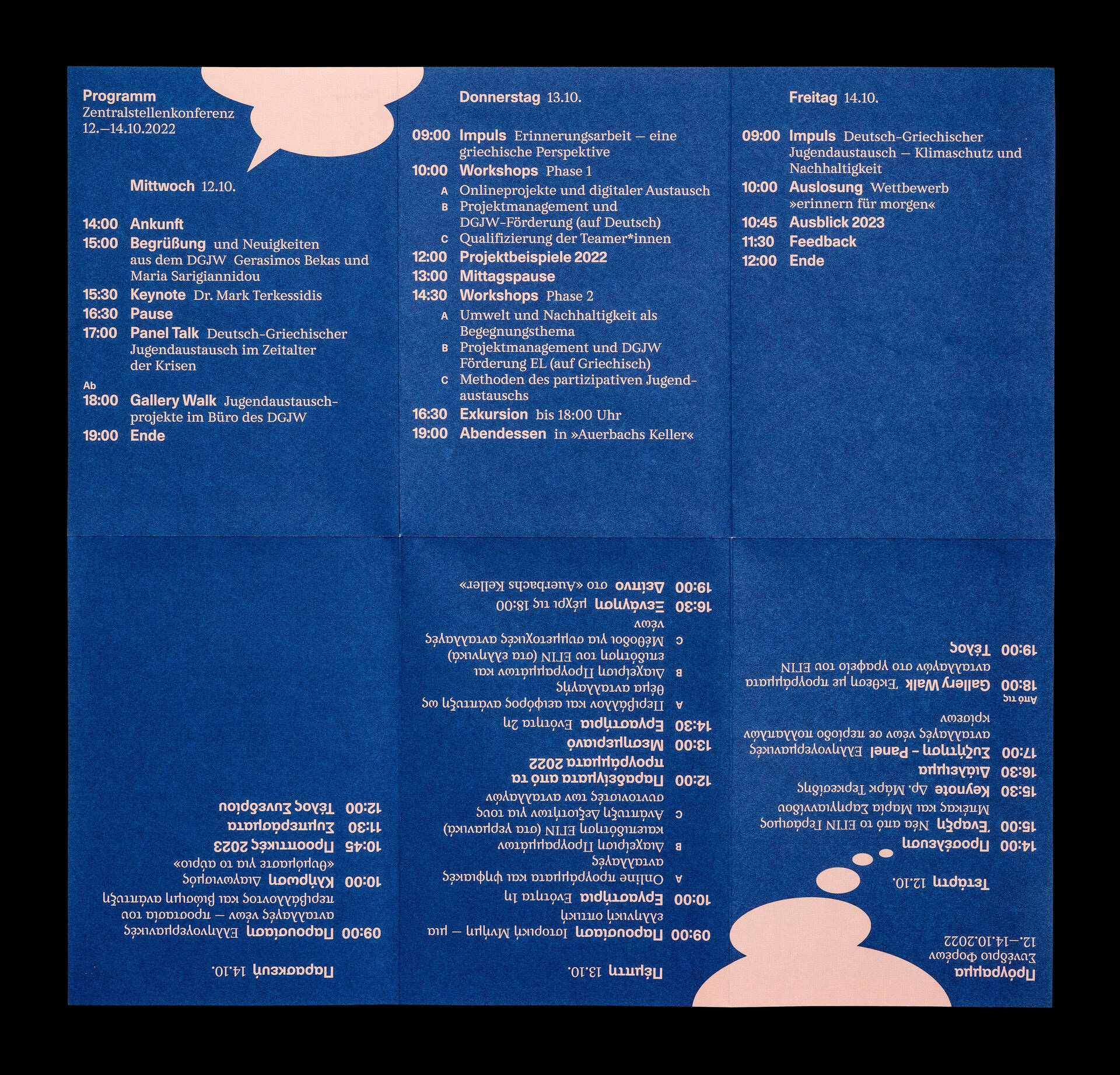 Visuelle Identit&auml;t f&uuml;r die Zentralstellenkonferenz des DGJW &ndash; Deutsch-Griechisches Jugendwerk, Leipzig/Thessaloniki