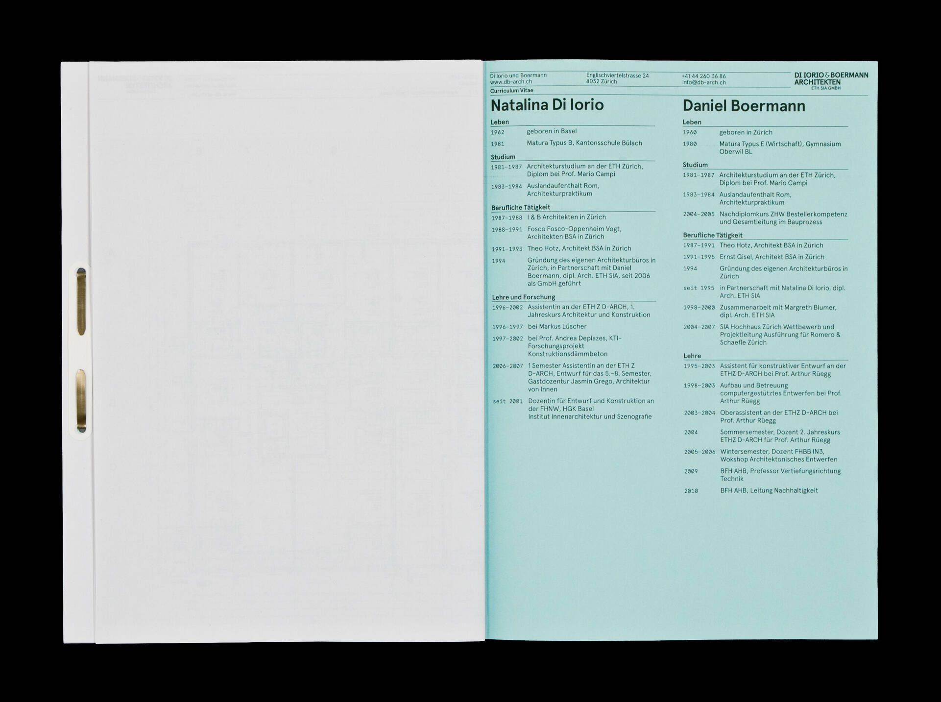 Visuelle Identit&auml;t &raquo;Di Iorio & Boermann Architekten&laquo;