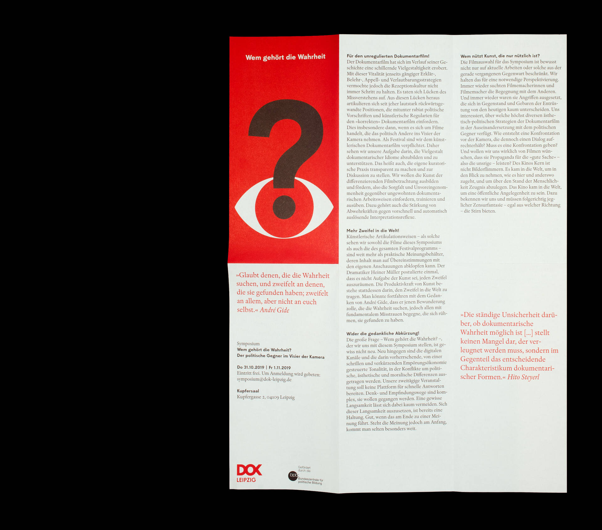 Key Visual und Visuelle Identit&auml;t DOK Leipzig 2019