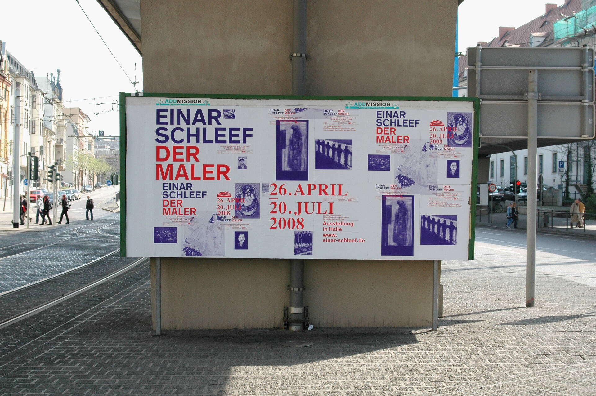 Visuelle Identit&auml;t zur Ausstellung &raquo;Einar Schleef &ndash; Der Maler&laquo; f&uuml;r das Kunstmuseum Moritzburg, Halle