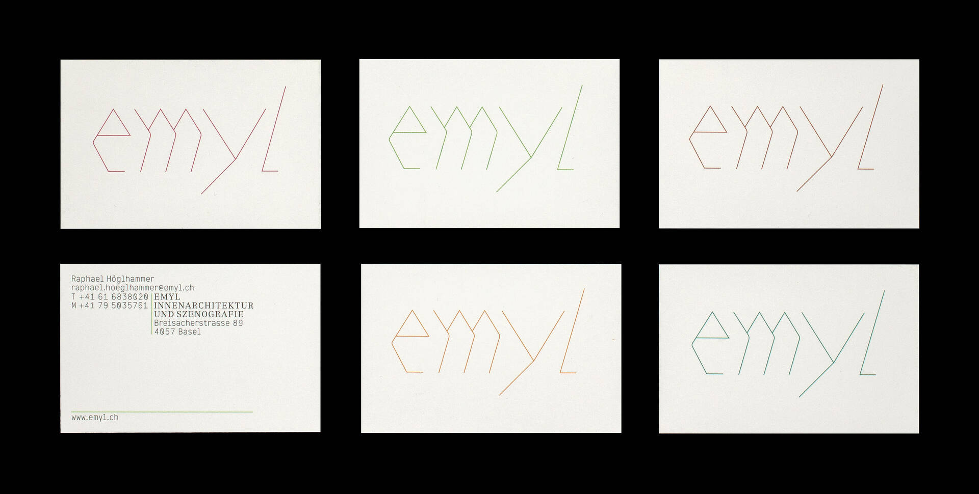 Visuelle Identit&auml;t Emyl &ndash; Innenarchitektur und Szenografie, Basel