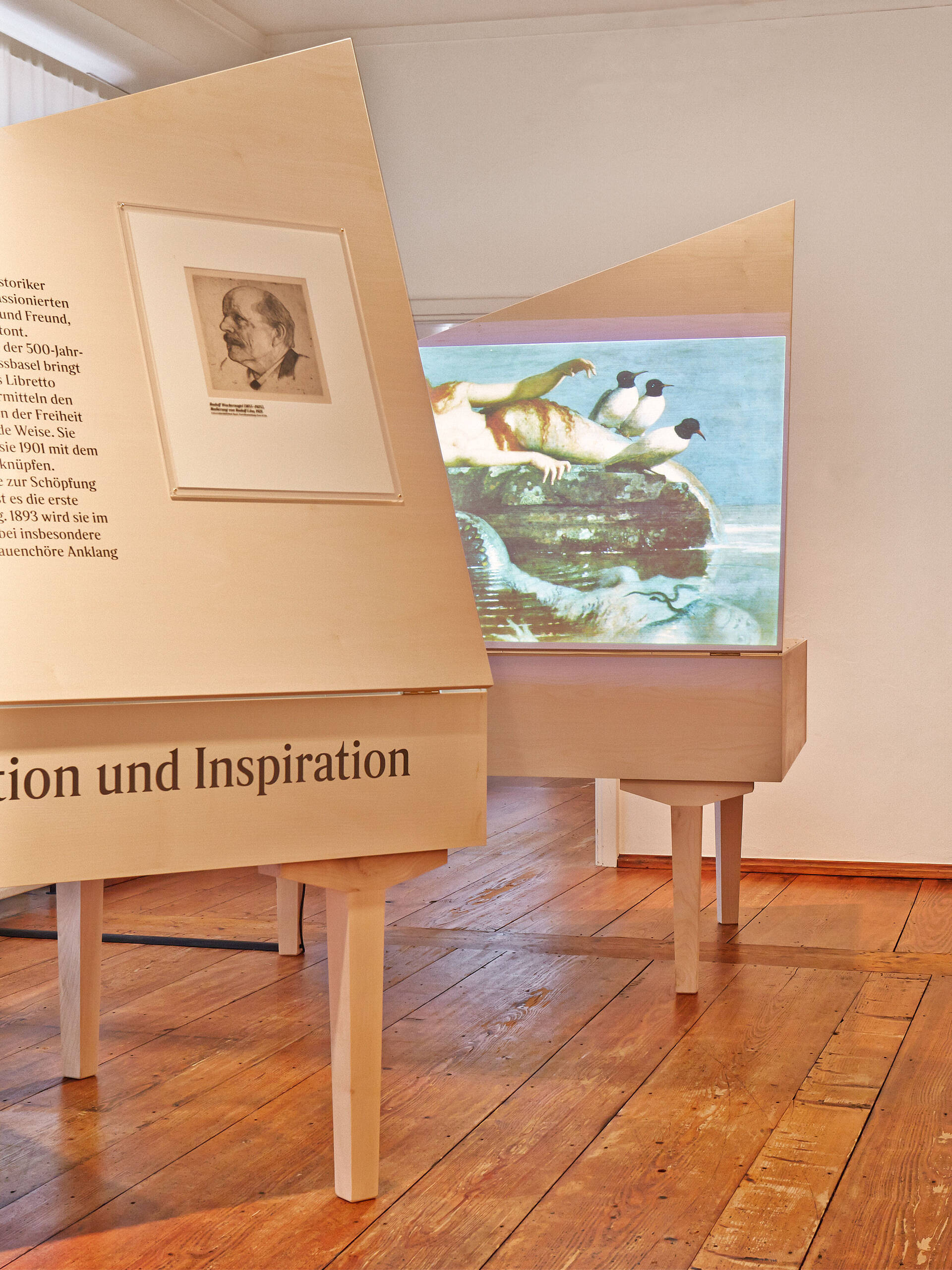 Ausstellungsgrafik &raquo;Hans Huber und das Basler Musikleben um 1900&laquo; f&uuml;r das Museum Kleines Klingental, Basel
