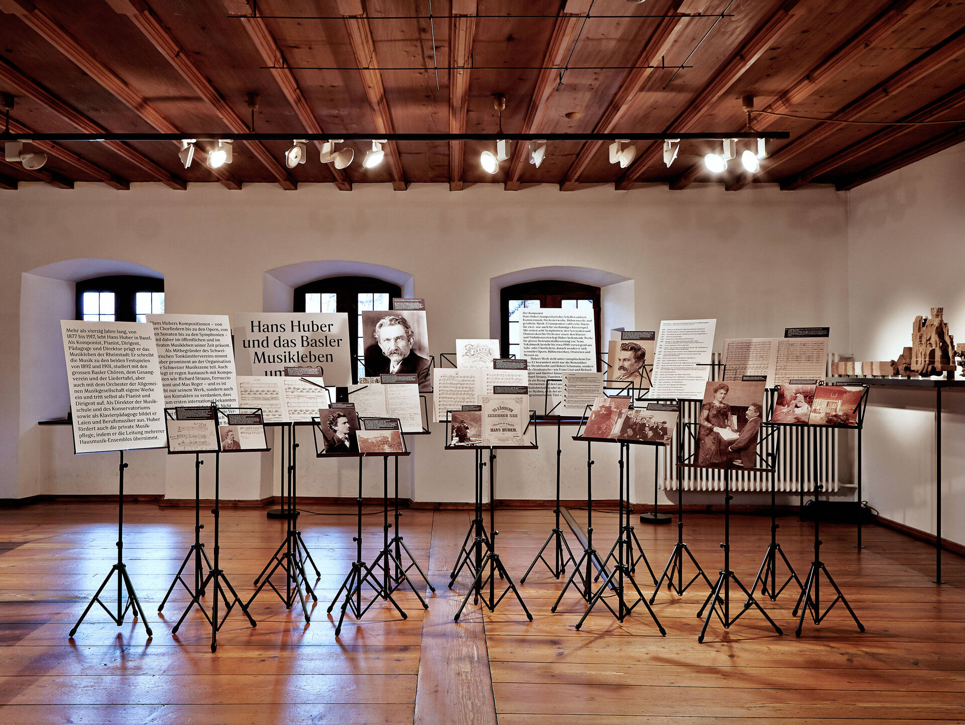 Ausstellungsgrafik &raquo;Hans Huber und das Basler Musikleben um 1900&laquo; f&uuml;r das Museum Kleines Klingental, Basel