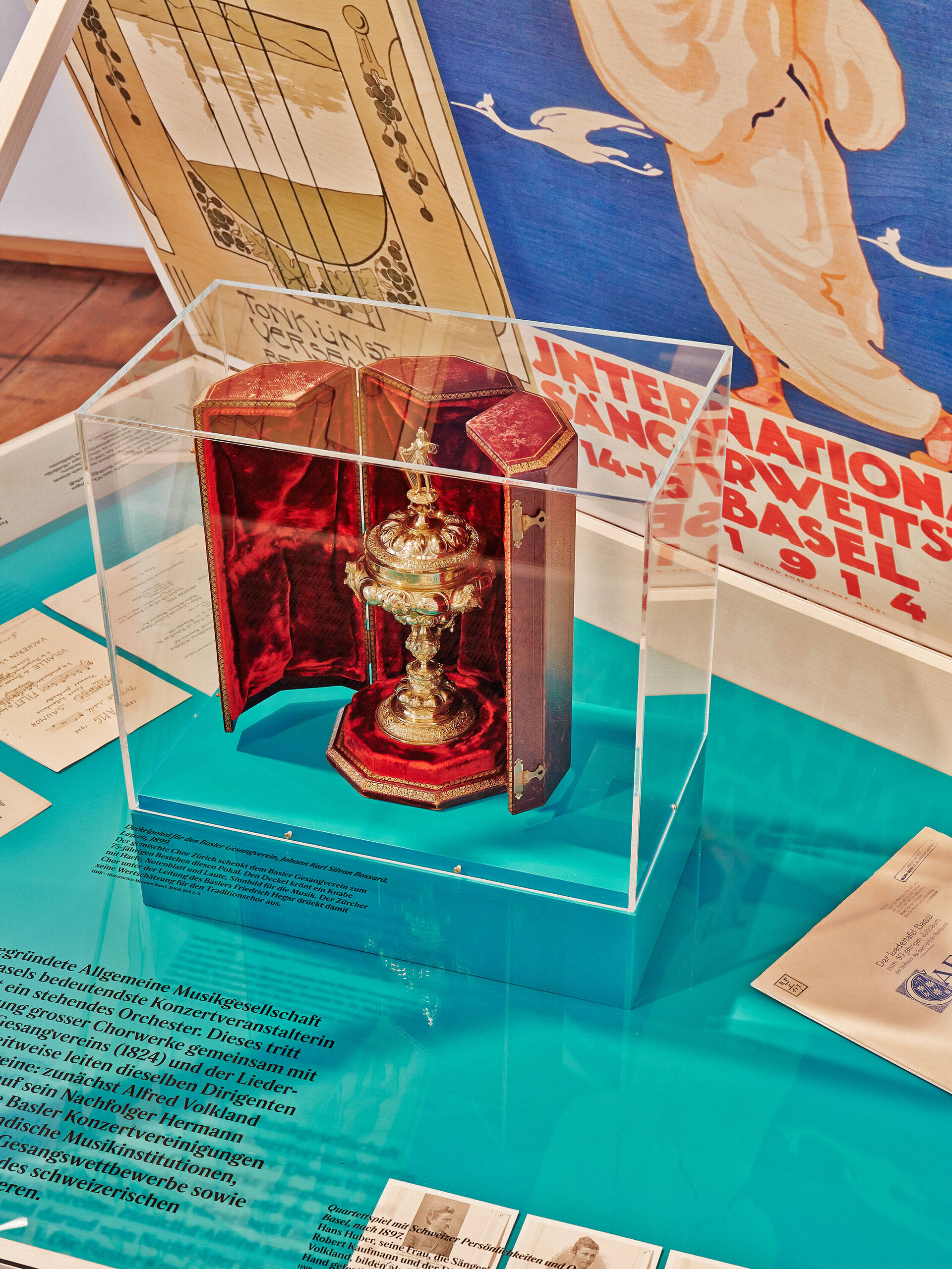 Ausstellungsgrafik &raquo;Hans Huber und das Basler Musikleben um 1900&laquo; f&uuml;r das Museum Kleines Klingental, Basel