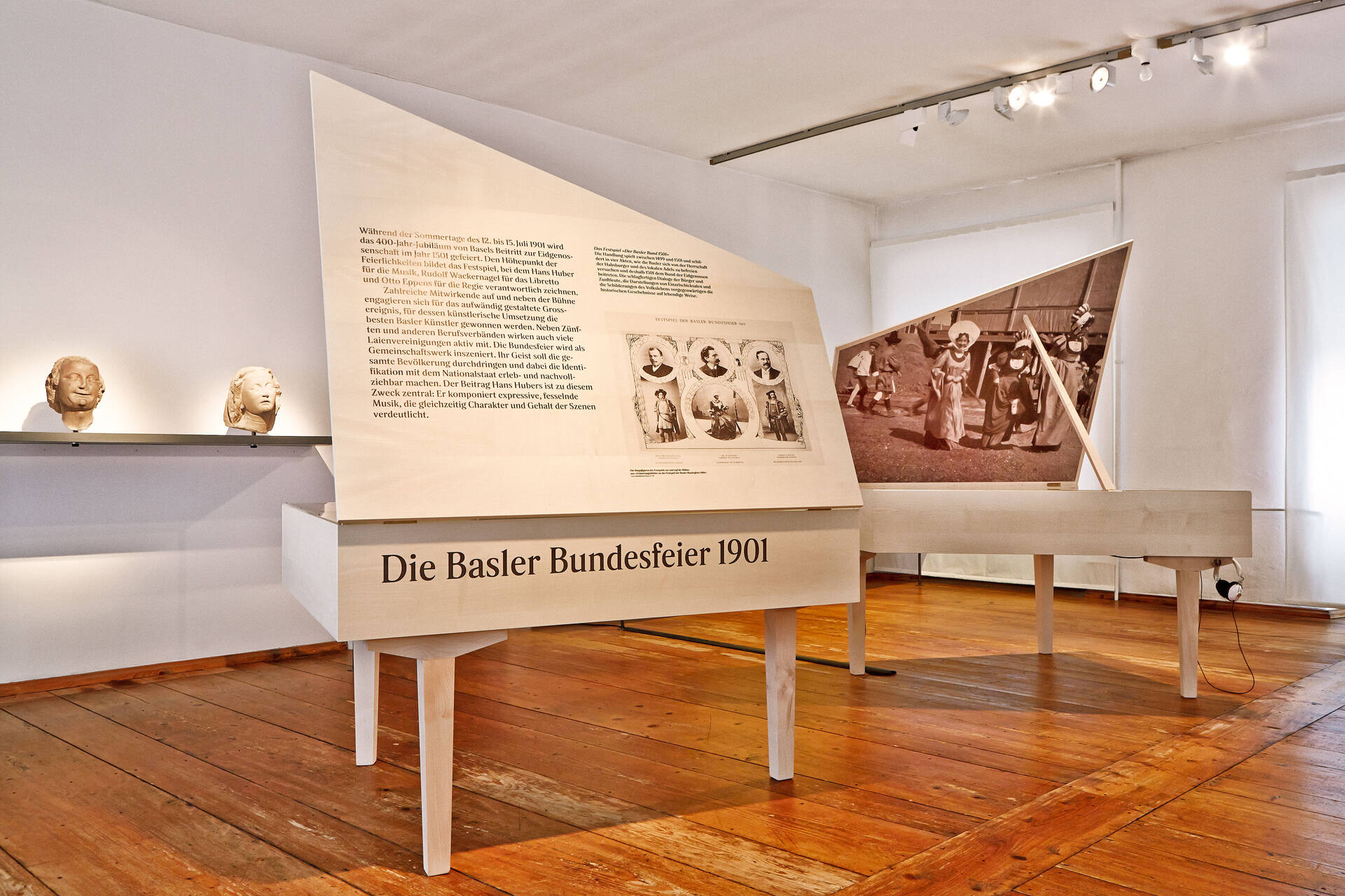 Ausstellungsgrafik &raquo;Hans Huber und das Basler Musikleben um 1900&laquo; f&uuml;r das Museum Kleines Klingental, Basel