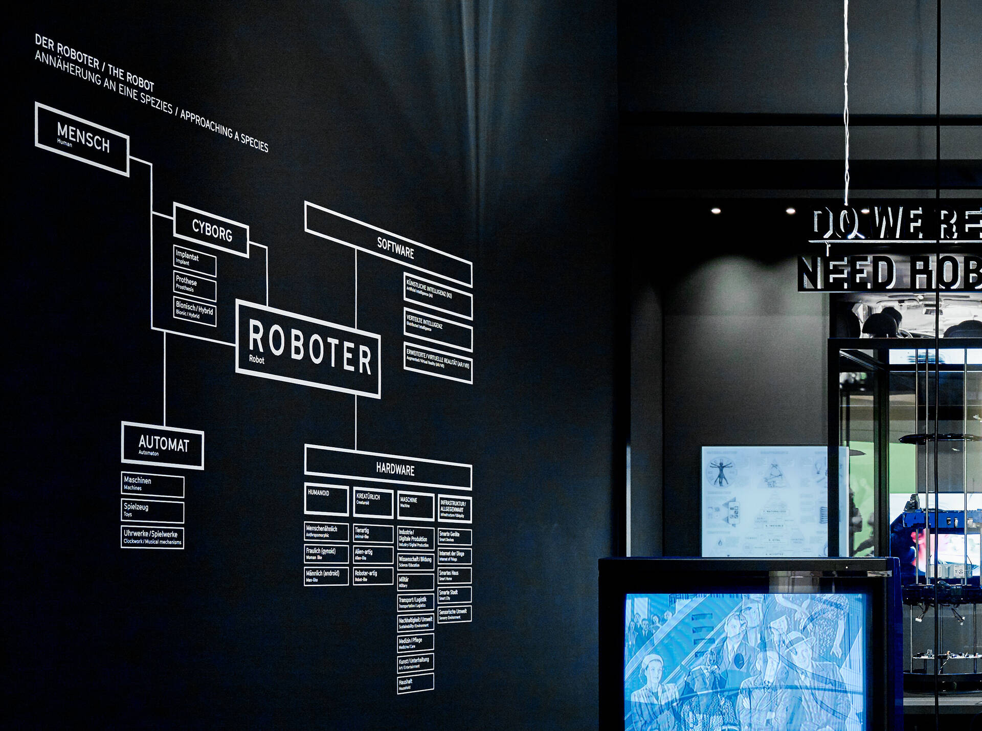 Ausstellungsgrafik &raquo;Hello, Robot &ndash; Design zwischen Mensch und Maschine&laquo; f&uuml;r das Vitra Design Museum, Weil am Rhein
