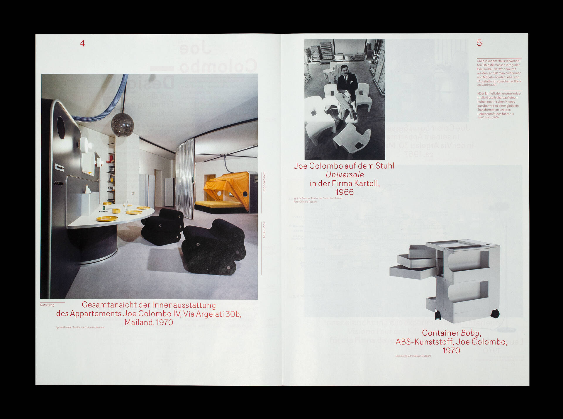 Visuelle Identit&auml;t zur Ausstellung &raquo;Joe Colombo &ndash; Design und die Erfindung der Zukunft&laquo; f&uuml;r das Grassi Museum f&uuml;r Angewandte Kunst, Leipzig
