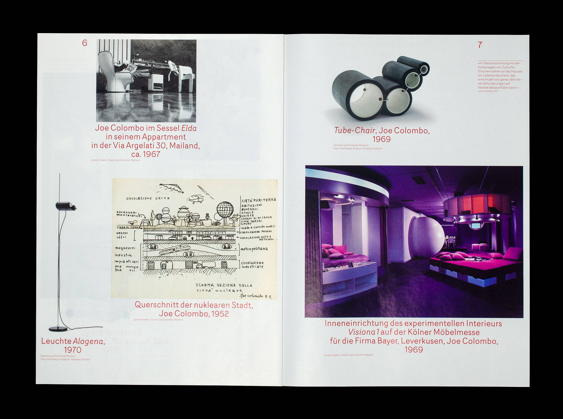 Visuelle Identit&auml;t zur Ausstellung &raquo;Joe Colombo &ndash; Design und die Erfindung der Zukunft&laquo; f&uuml;r das Grassi Museum f&uuml;r Angewandte Kunst, Leipzig