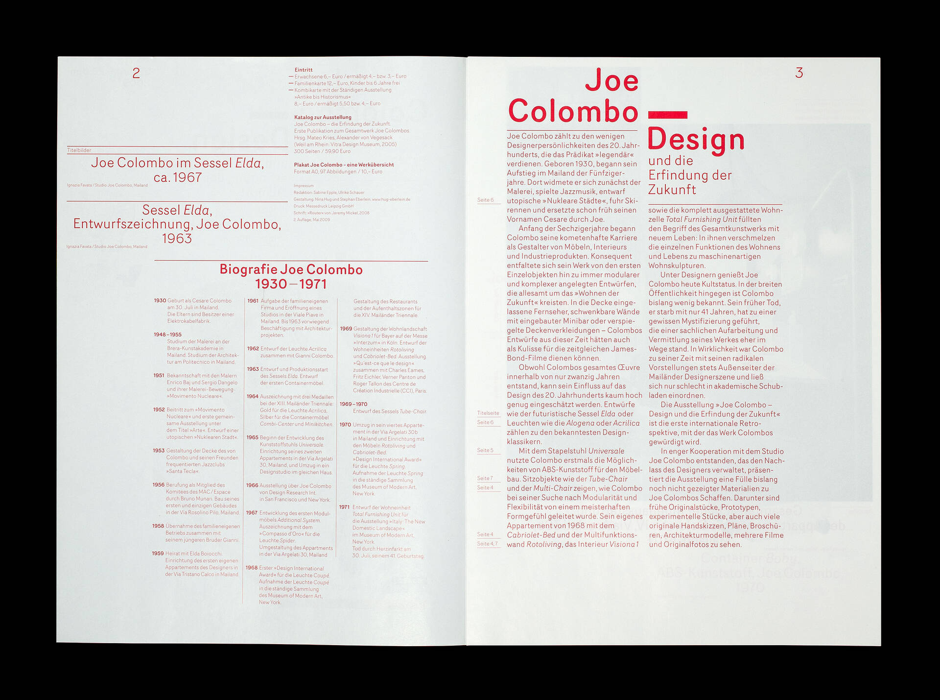 Visuelle Identit&auml;t zur Ausstellung &raquo;Joe Colombo &ndash; Design und die Erfindung der Zukunft&laquo; f&uuml;r das Grassi Museum f&uuml;r Angewandte Kunst, Leipzig
