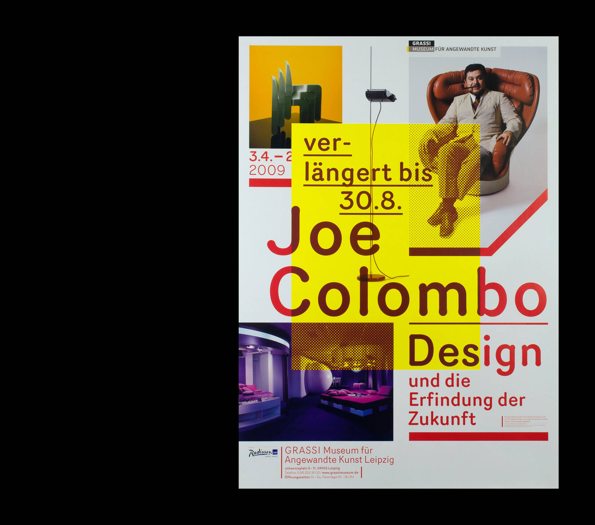 Visuelle Identit&auml;t zur Ausstellung &raquo;Joe Colombo &ndash; Design und die Erfindung der Zukunft&laquo; f&uuml;r das Grassi Museum f&uuml;r Angewandte Kunst, Leipzig