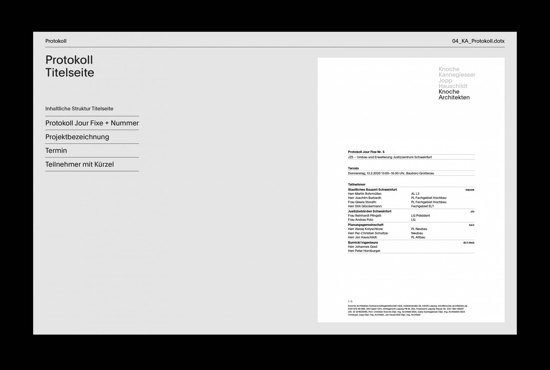 Visuelle Identität für Knoche Architektur in Leipzig