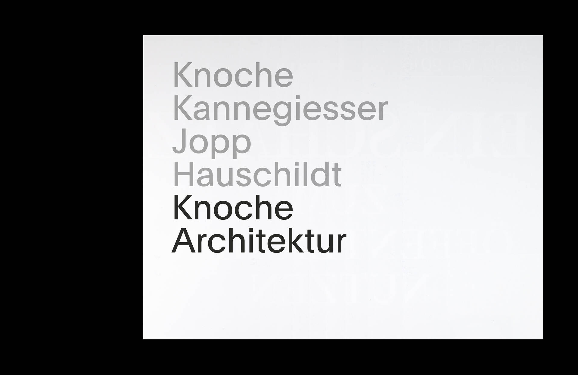 Visuelle Identit&auml;t f&uuml;r Knoche Architektur in Leipzig