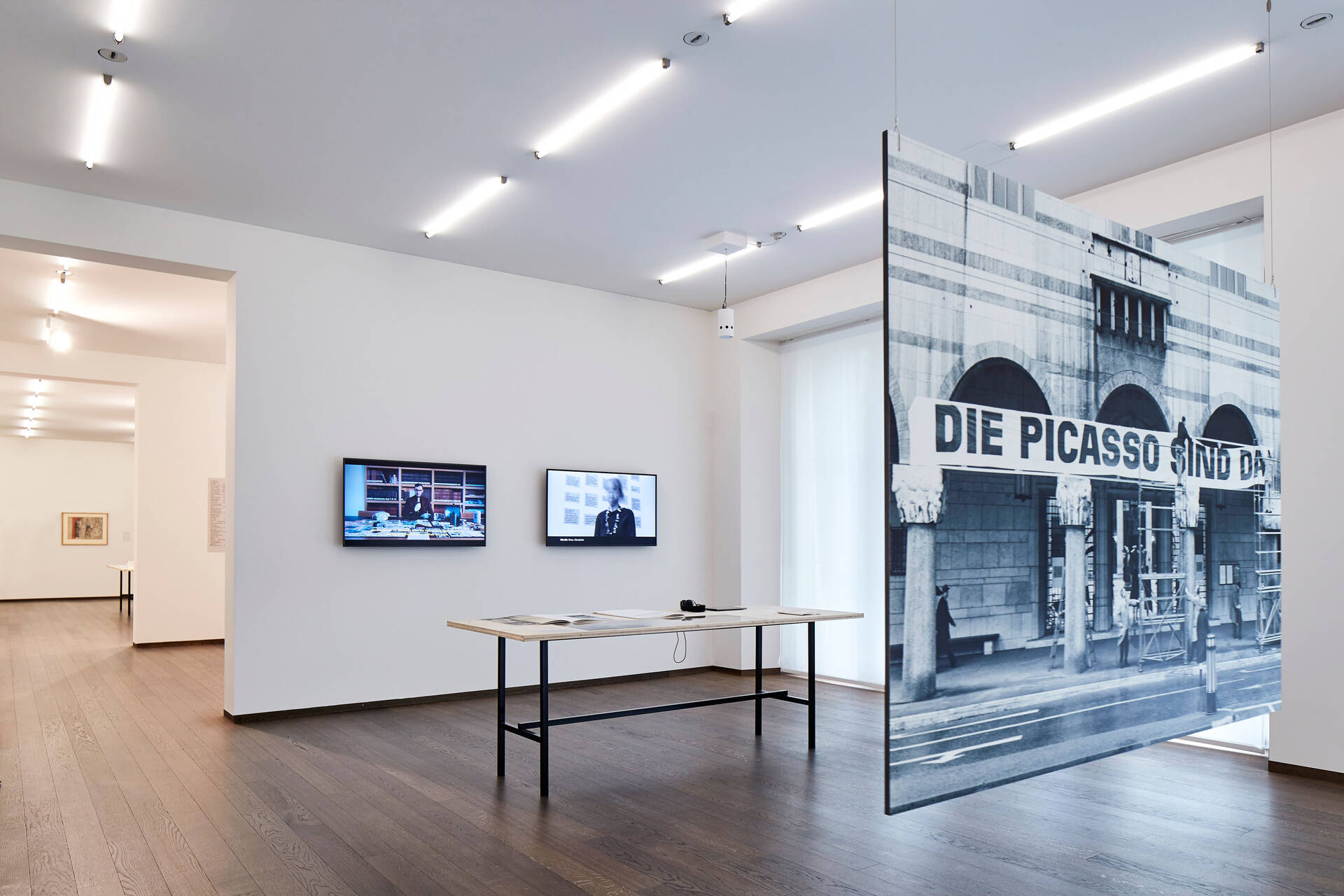 Ausstellungsgrafik &raquo;Kunst. Geld. Museum. 50 Jahre Picasso Story&laquo; f&uuml;r das Kunstmuseum Basel