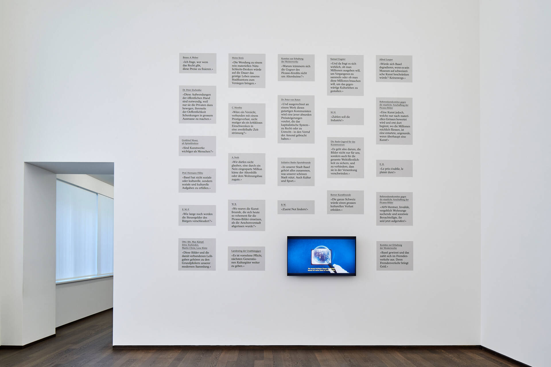 Ausstellungsgrafik &raquo;Kunst. Geld. Museum. 50 Jahre Picasso Story&laquo; f&uuml;r das Kunstmuseum Basel