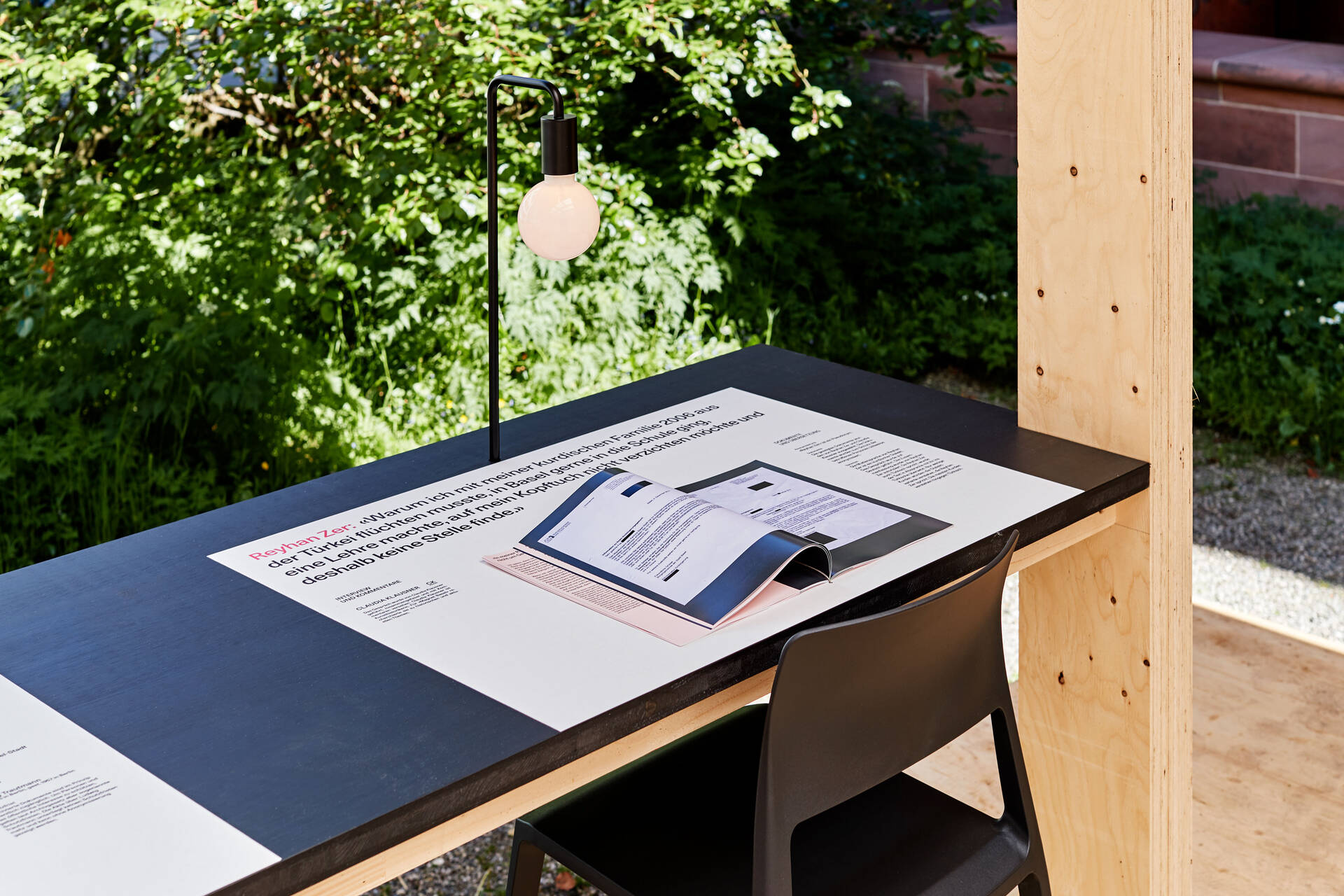 Ausstellungsgrafik &raquo;Magnet Basel &ndash; Migration im Dreil&auml;ndereck&laquo; f&uuml;r das Team Stratenwerth, Basel