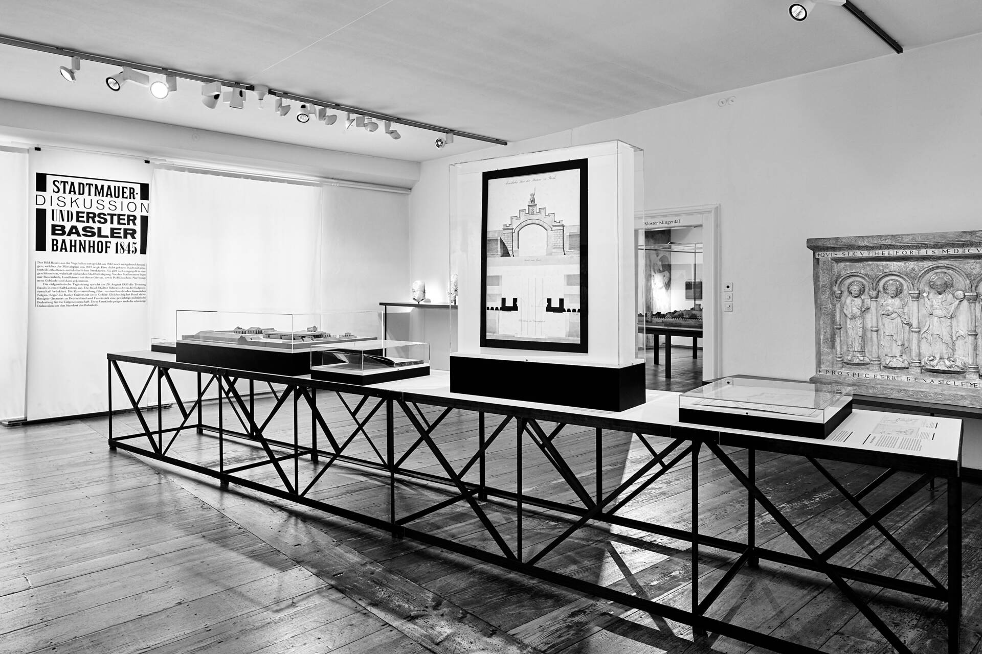 Ausstellungsgrafik &raquo;Mit Volldampf nach Basel&laquo; f&uuml;r das Museum Kleines Klingental, Basel