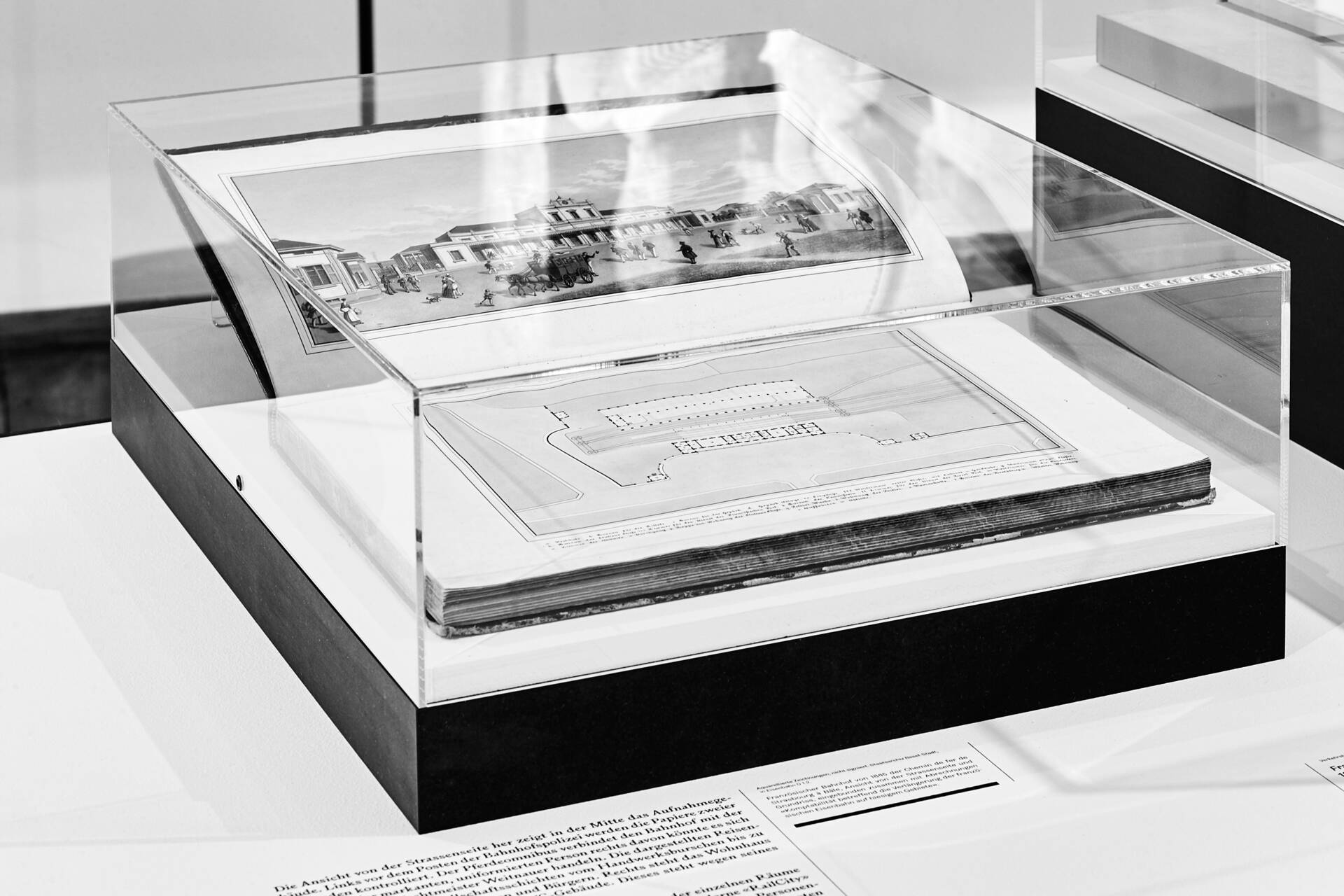 Ausstellungsgrafik &raquo;Mit Volldampf nach Basel&laquo; f&uuml;r das Museum Kleines Klingental, Basel
