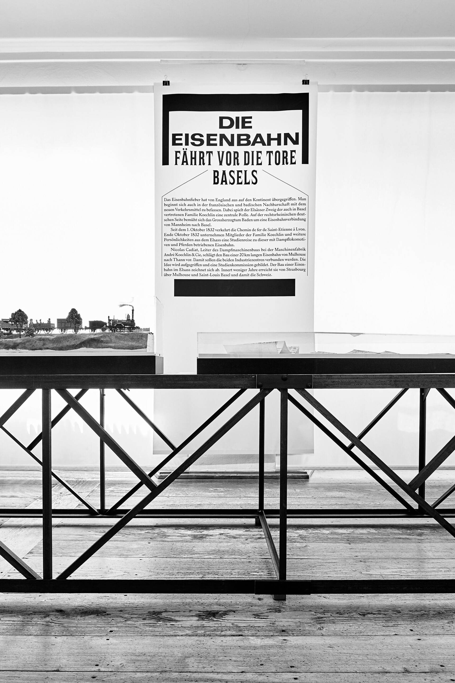 Ausstellungsgrafik &raquo;Mit Volldampf nach Basel&laquo; f&uuml;r das Museum Kleines Klingental, Basel