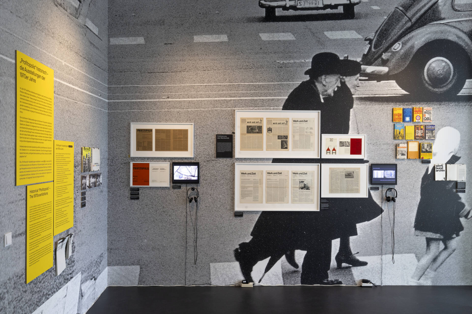 Ausstellungsgrafik &raquo;Profitopolis oder der Zustand der Stadt&laquo; f&uuml;r das Werkbundarchiv &ndash; Museum der Dinge, Berlin