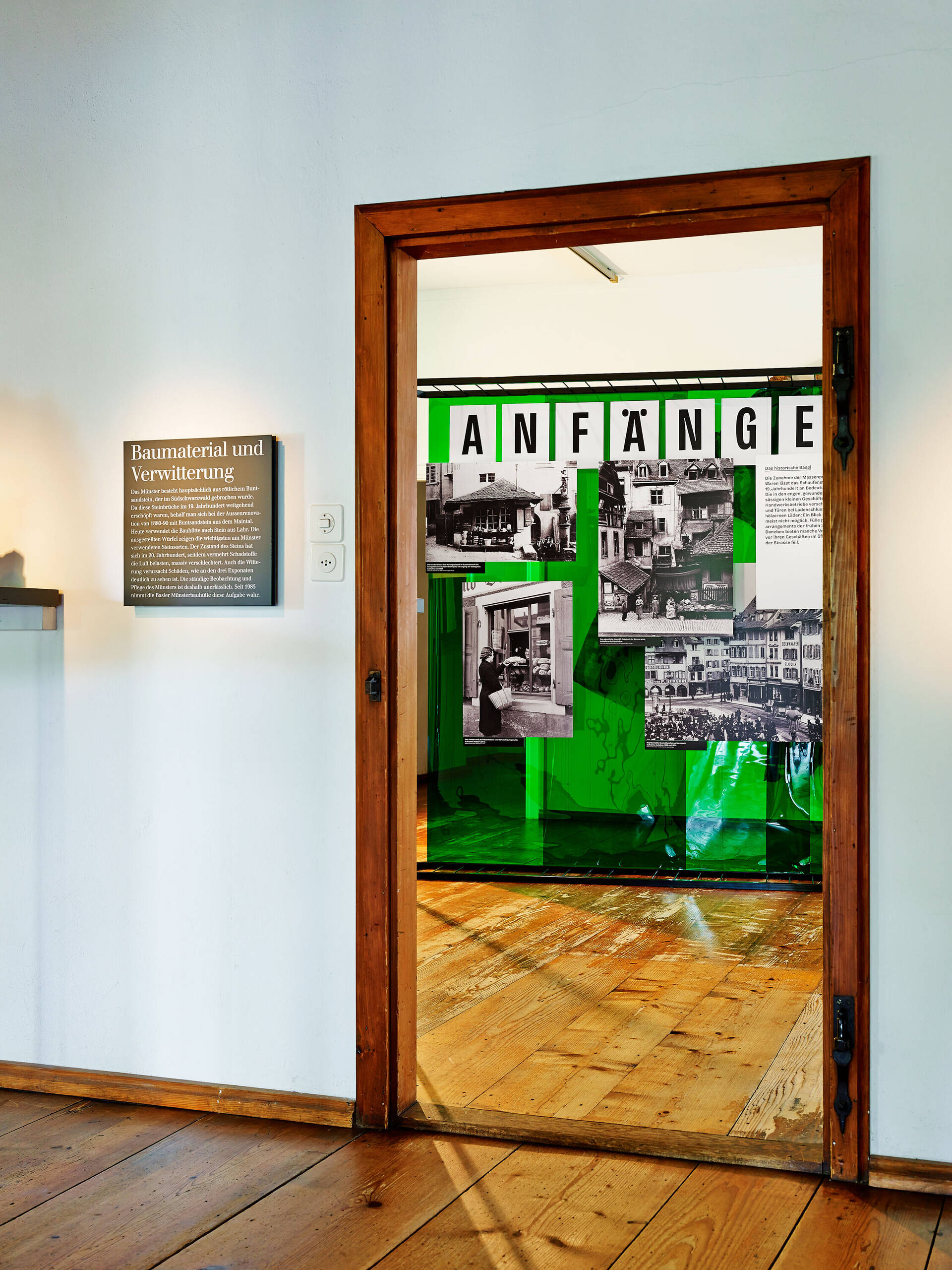 Ausstellungsgrafik &raquo;Schaufensterkultur &ndash; Inszenierte Warenwelt in Basel&laquo; f&uuml;r das Museum Kleines Klingental, Basel