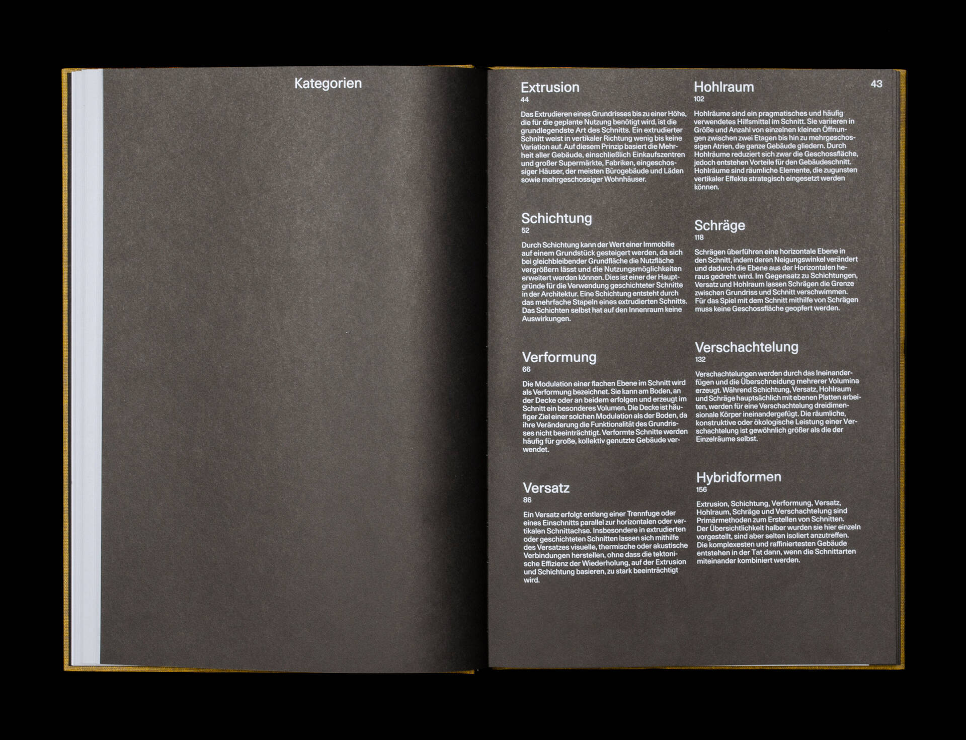 Publikation &raquo;Schnitte &ndash; Konstruktion und Raum&laquo; f&uuml;r den Birkh&auml;user Verlag, Basel