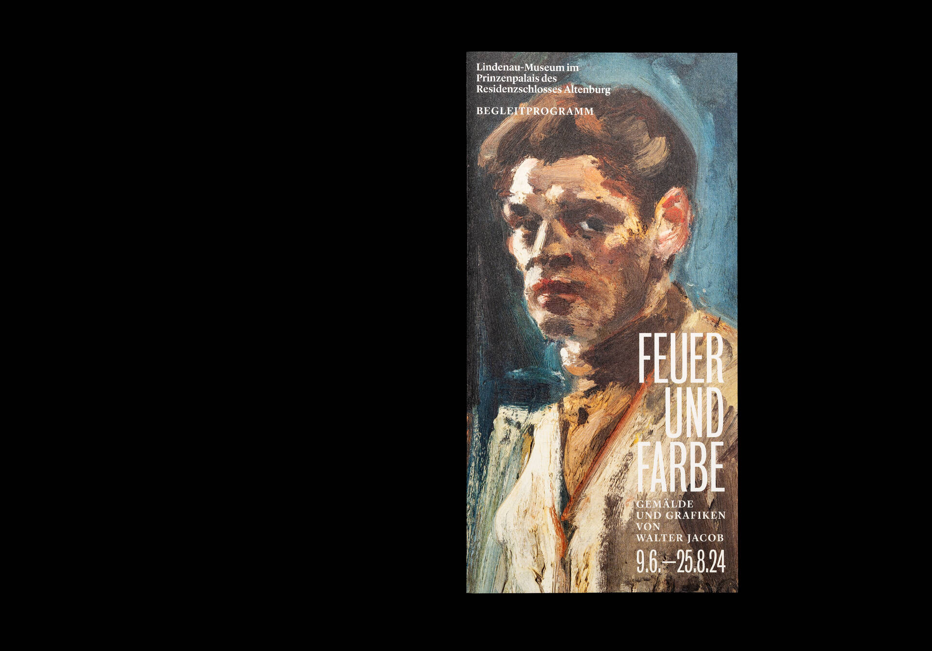 Visuelle Identit&auml;t &raquo;Feuer und Farbe &ndash; Gem&auml;lde und Grafiken von Walter Jacob&laquo; f&uuml;r das Lindenau-Museum Altenburg