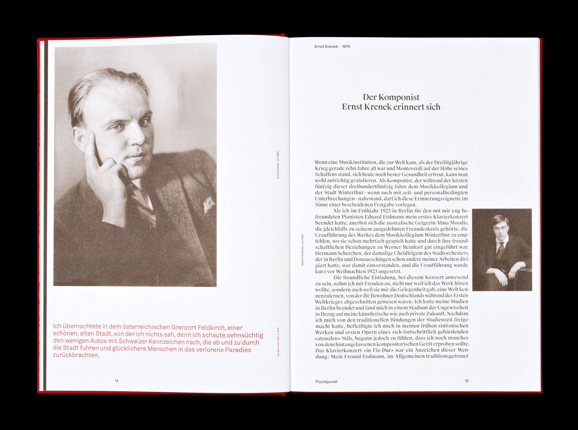 Publikation »Wirklichkeitsgefühl – Ernst Krenek und die Schweiz« für das Musikwissenschaftliches Seminar der Universität Basel